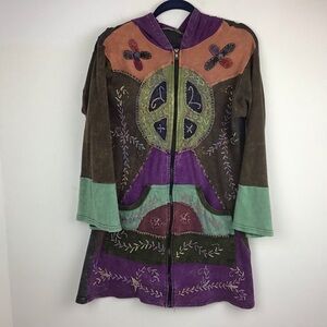 Boho hooded tunic